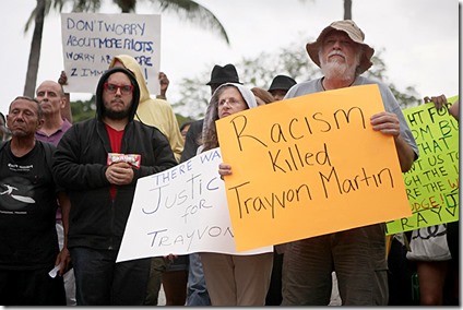 Demonstrators react to George Zimmerman's acquittal, Miami Flori