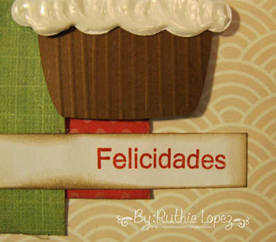Cupcake card - Latina crafter - stamping paper