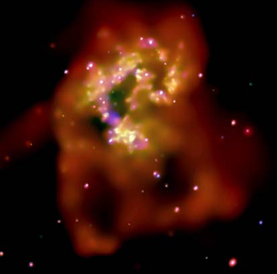 interação entre as galáxias NGC 4038 e NGC 4039