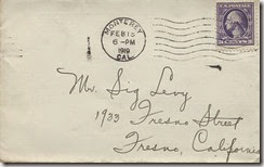 Envelope to Sig 2_15_1919