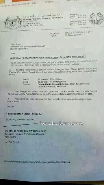 PPD Kota Bharu Main Politik Dengan Umno Kelantan? 