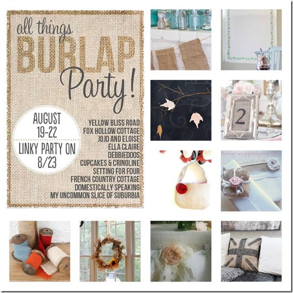 All Things Bulap Linky Party and Blog Hop www.settingforfour.com