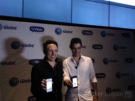 Peter Bithos, Senior Advisor for Consumer Business at Globe, with Talmon Marco, Viber CEO