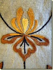 stylized iris embroidery