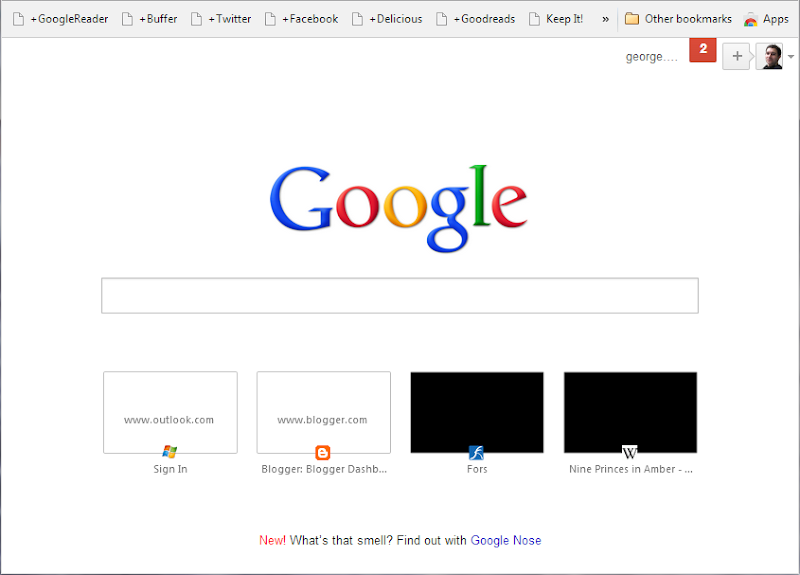 Google Chrome 27 New Tab Page with Instant Extended API