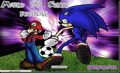 mario vs sonic football