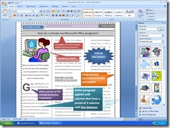 CREATE SIMPLE MAGAZINE USING MS-WORD 2007 footer part