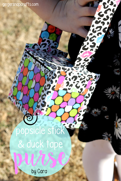 Popsicle Stick & Duck Tape Purse by Cara GingerSnapCrafts.com