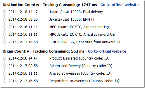 Tracking order Banggood