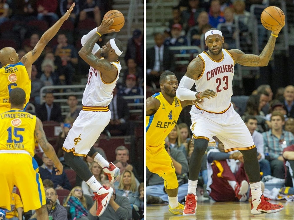 lebron james wearing nike shoes