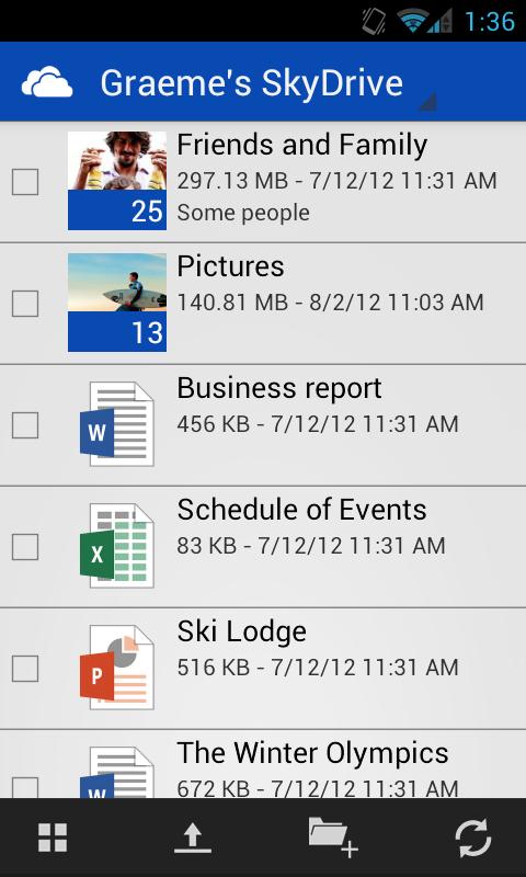 SkyDrive Android