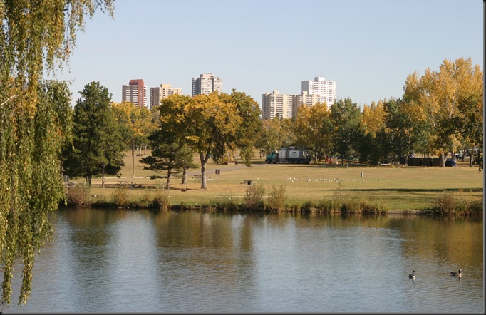 View of Downtown Edmonton from Hawrelack Park