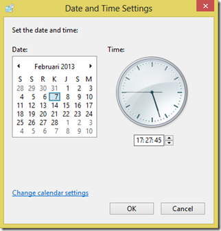 Date and time setting