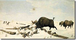 Rindisbacher-buffalo hunt 1822-24