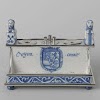 Inkstand with the coats of arms of Leiden, Delft and William III
