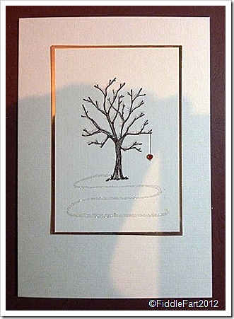Bare Tree amd Heart Christmas Card