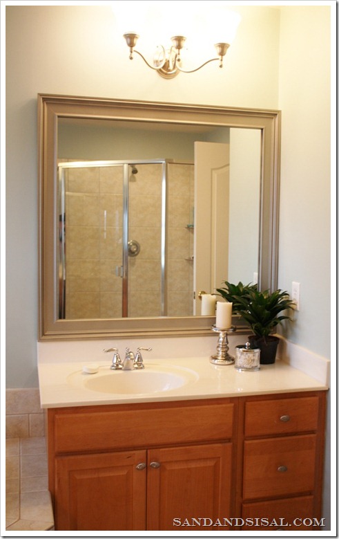 How To Frame A Mirror Sand And Sisal - How To Remove Bathroom Mirror With Plastic Clips