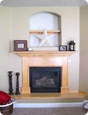 Fireplace before