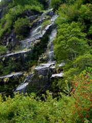 Waterfall near Villa Santa Lucia, Chile.