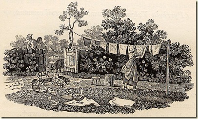 Hanging_Washing_with_Pigs_and_Chickens_tail-piece_in_Bewick_British_Birds_1797