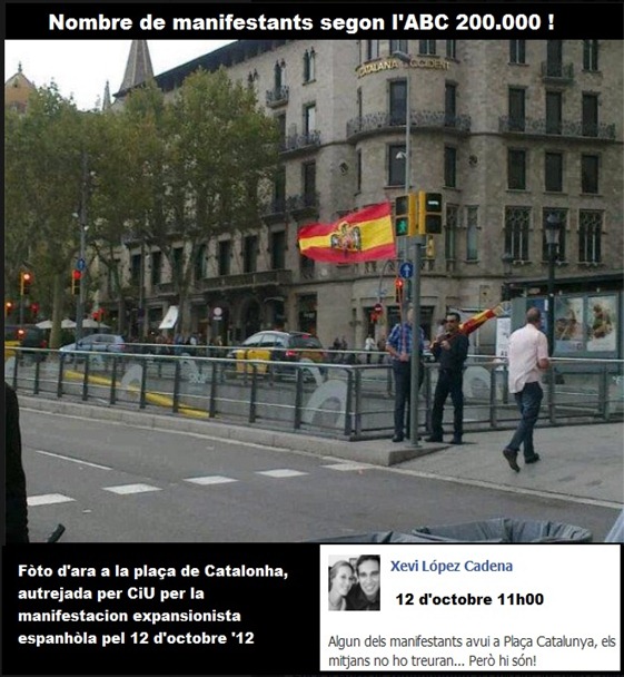 12 octobre manifestacion per la nacion espanhòla a Barcelona