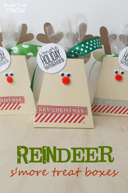 S'more Reindeer Treat Box from GingerSnapCrafts.com #Christmas