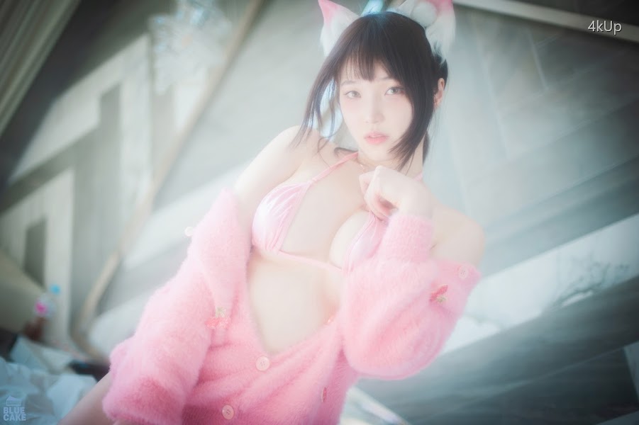 [BLUECAKE] Bambi (밤비) Naughty Cats Pink & Mint RED