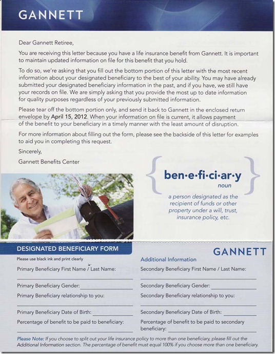 gannett benefits