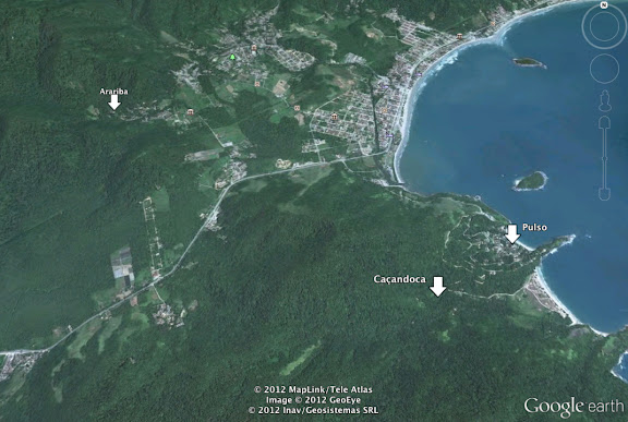 Localisations : Praïa Pulso, Caçandoca et Arariba