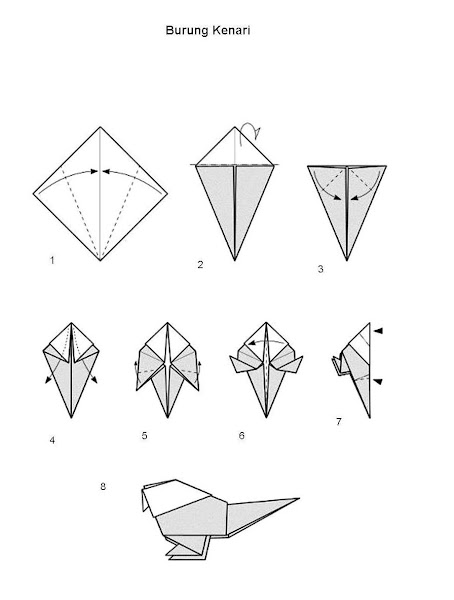  Langkah  Pembuatan Origami  Burung  Kenari Fachri s Blog
