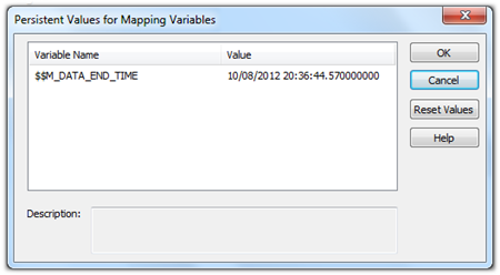 informatica mapping presistant value