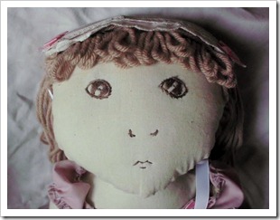 Close up of Cloth Doll Face