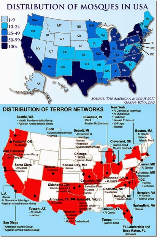 U.S. Mosque-Terror Networks Distribution LG map