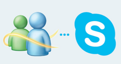 Imagem do Messenger e Skype
