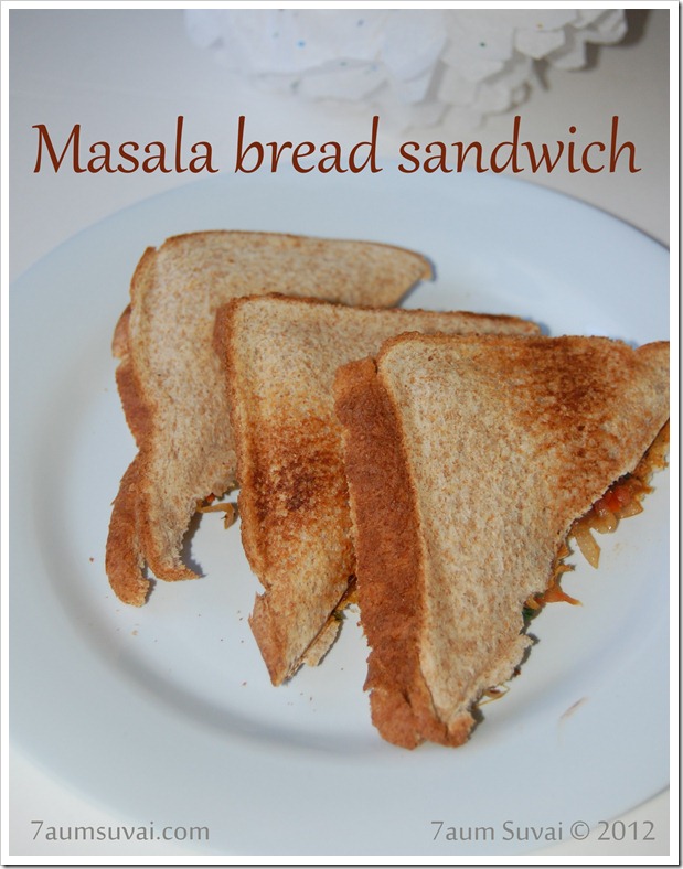 Masala bread sandwich
