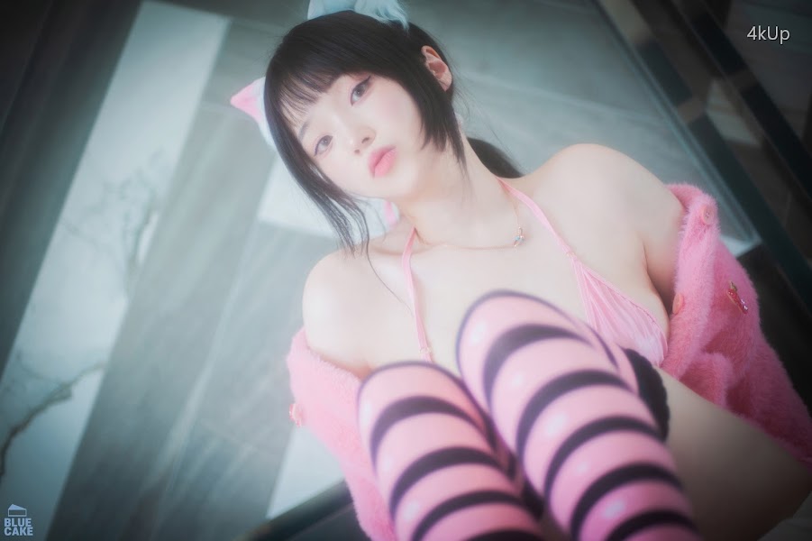 [BLUECAKE] Bambi (밤비) Naughty Cats Pink & Mint RED