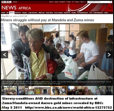 Miners struggle without pay at Zuma Mandela Aurora mines