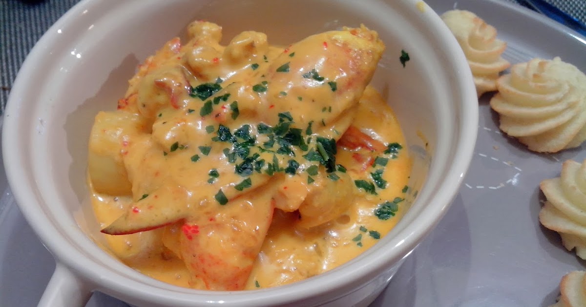 Cassolette de Homard et Saint Jacques crème safranée