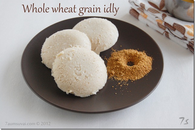Whole wheat grain idly