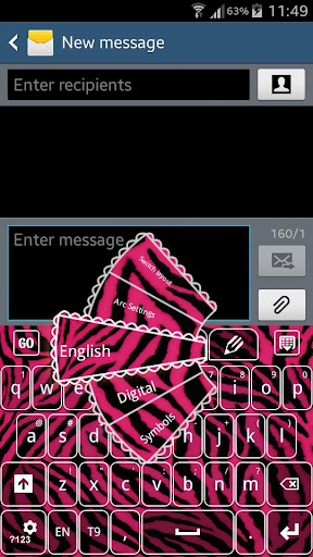 Pink Zebra Keyboard