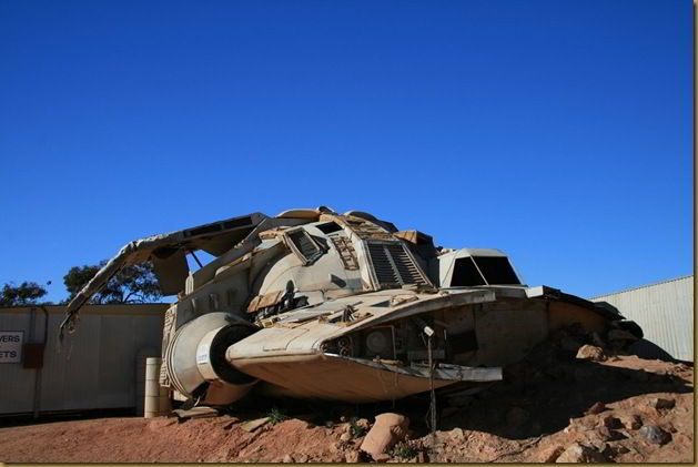 Part of the Pitch Black spaceship, in Coober Pedy
