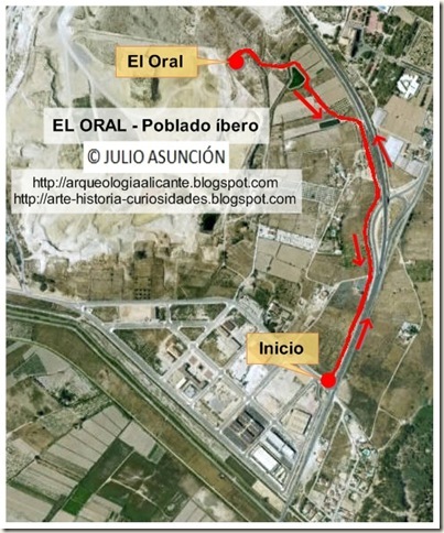 Mapa poblado íbero de El Oral