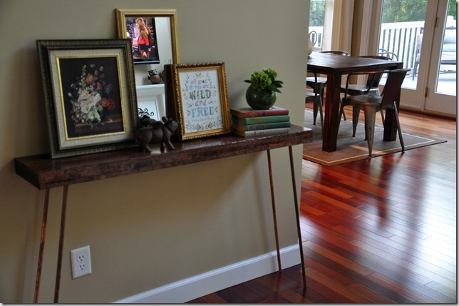 How to build a console table tutorial, copper legs
