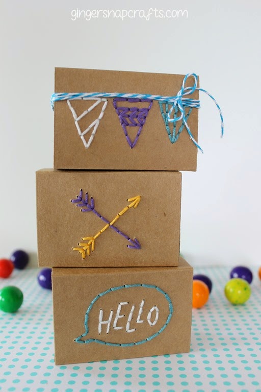 paper gift boxes with We R Memory Keepers
