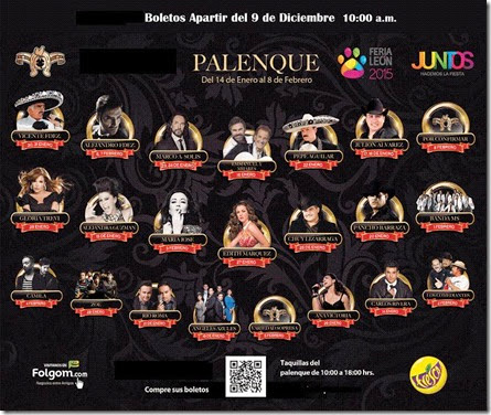 Palenque Feria de Leon 2015 cartelera de conciertos Palenque Feria de Leon 2015 cartelera de conciertos