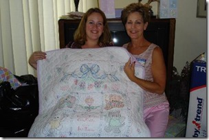 Handmade quilt from mom