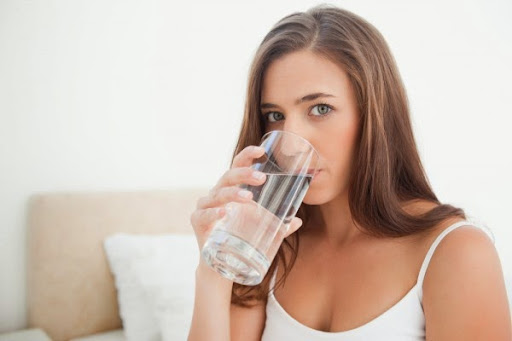 Woman Drinking Glass OF water