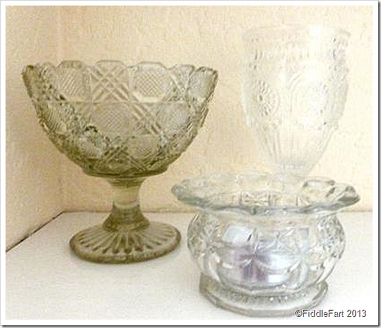 Pressed glass bowls