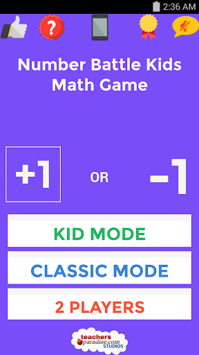 Number Battle Kids Math Game