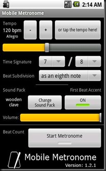 mobile metronome metronomo android gratuito